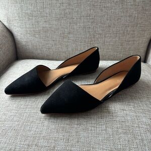 J. Crew D’Orsay Black Suede Women's Flats